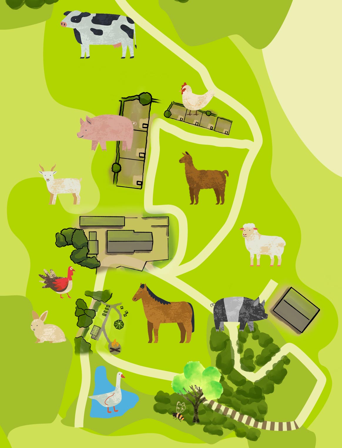 Map of Goodheart Farm Animal Sanctuary